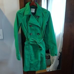Green Old Navy trench coat